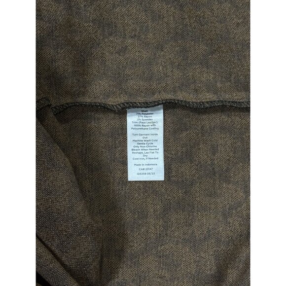 Talbots Womens Dress Size 16W Faux Leather A Line Brown Animal Print Leopard - Picture 7 of 9